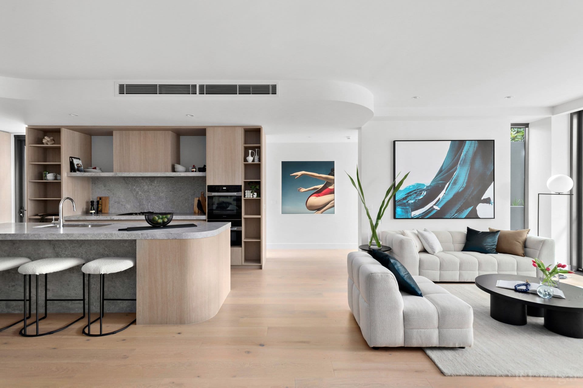 Kitchen and living